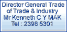 director general of trade and industry ms maria kwan telephone 23985301