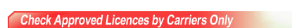 Check Approved Licences by Carriers Only