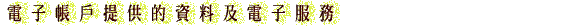 電子帳戶提供的資料及電子服務